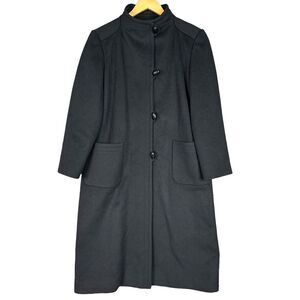 Vintage Union Made Womens Pea Coat Size 12 Black ILGWU USA Toggle Button Closure